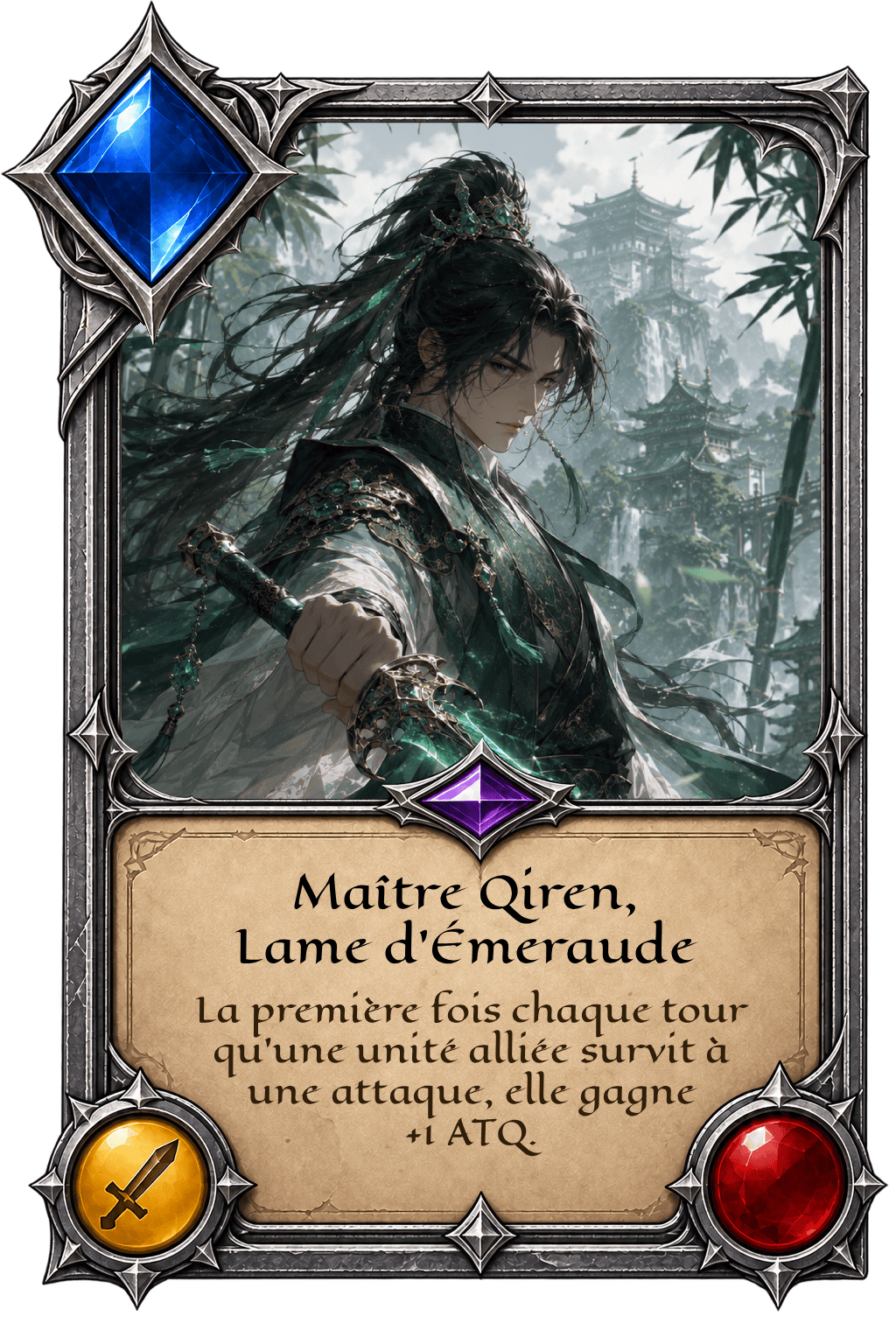 Carte Maître Qiren, Lame d’Émeraude