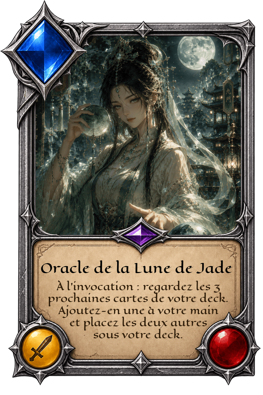 Carte Oracle de la Lune de Jade