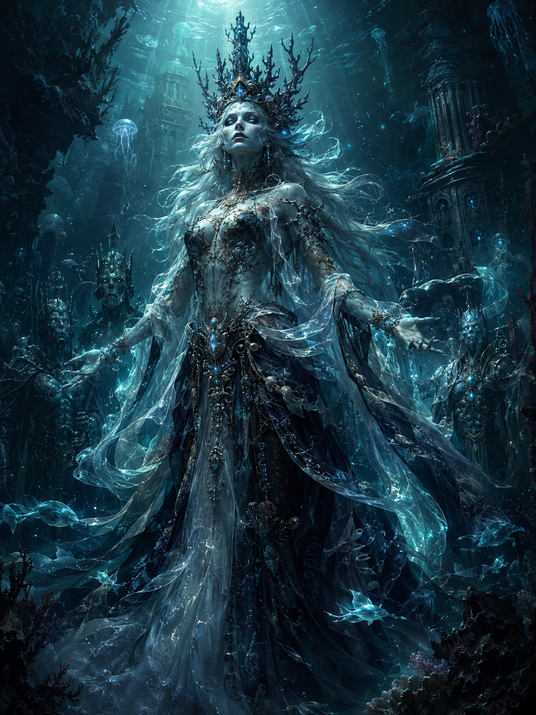 Vael’Nora, Reine des Noyés — carte THRONESHARD