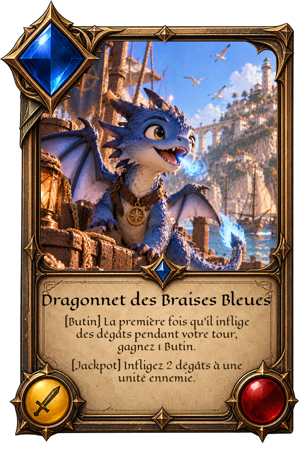 Carte Dragonnet des Braises Bleues