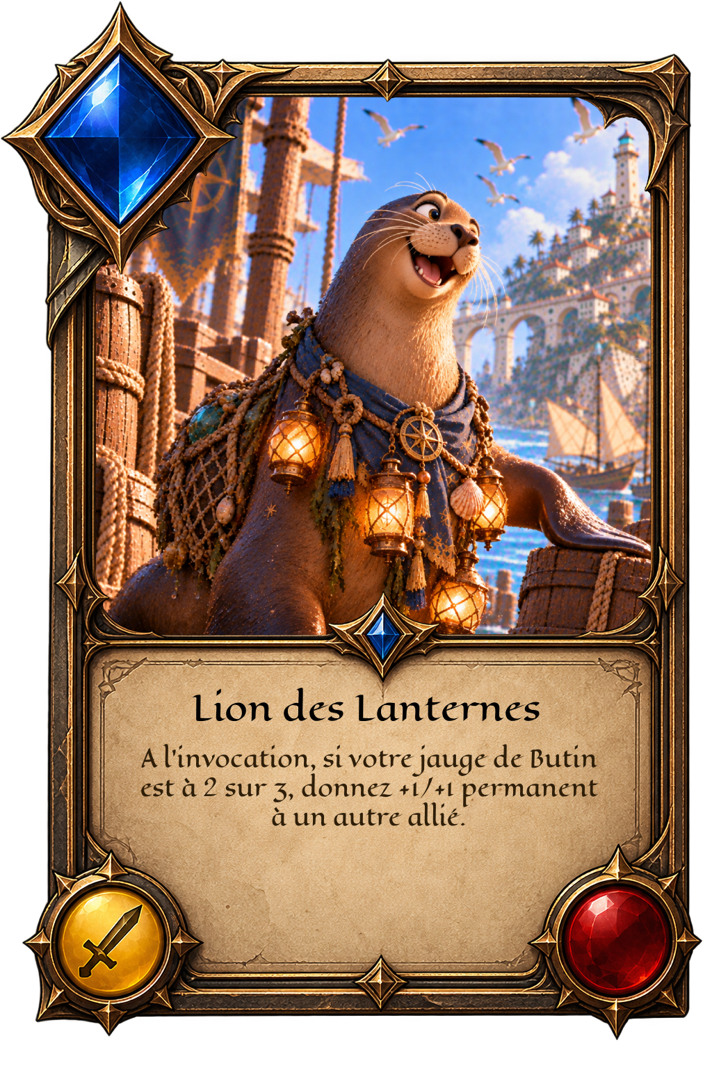 Carte Lion des Lanternes