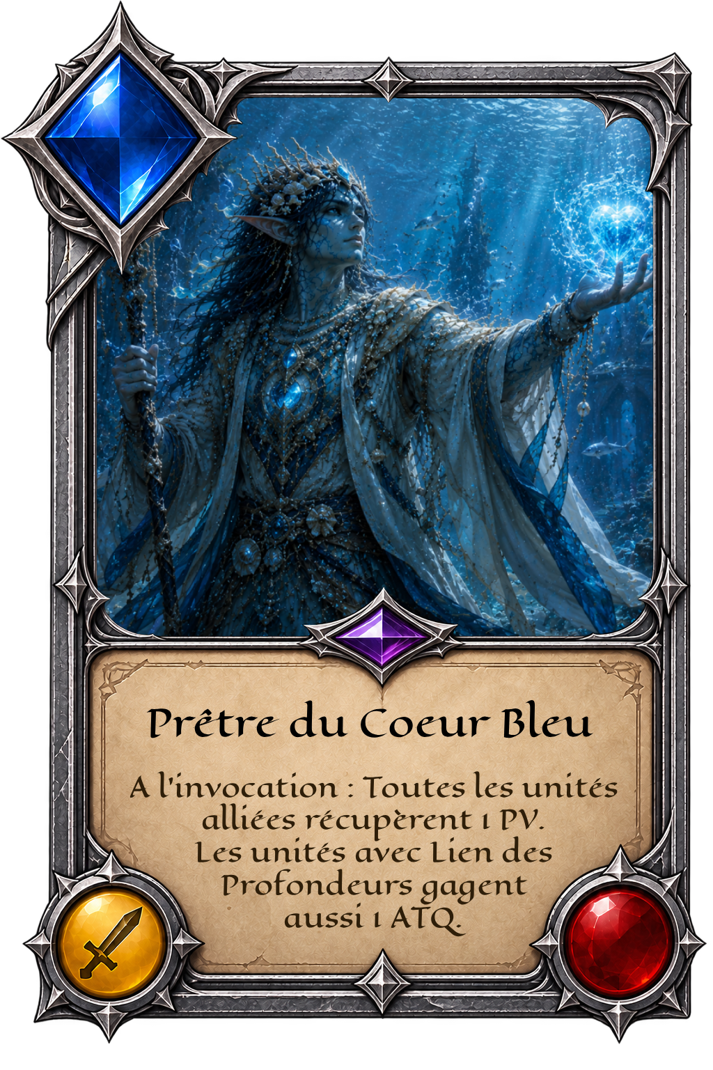 Carte Prêtre du Cœur Bleu