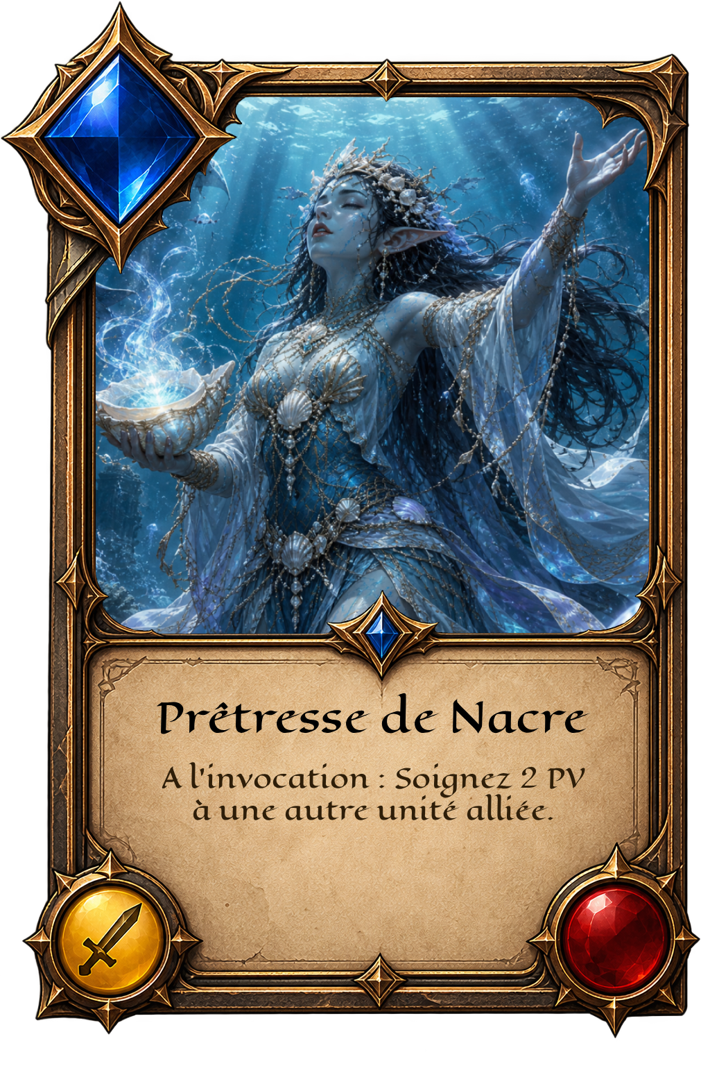 Carte Prêtresse de Nacre